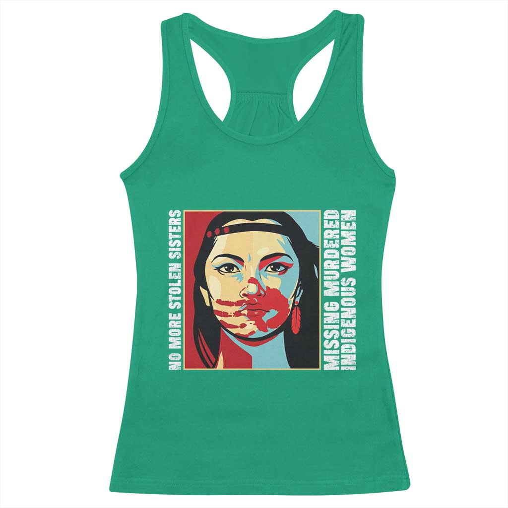 MMIW Awareness Support Racerback Tank Top Voices For Stolen Sisters Native American