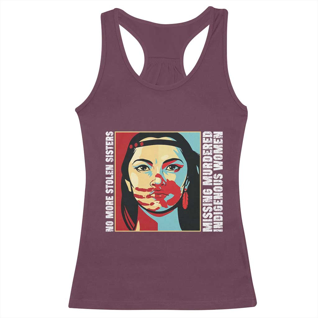 MMIW Awareness Support Racerback Tank Top Voices For Stolen Sisters Native American