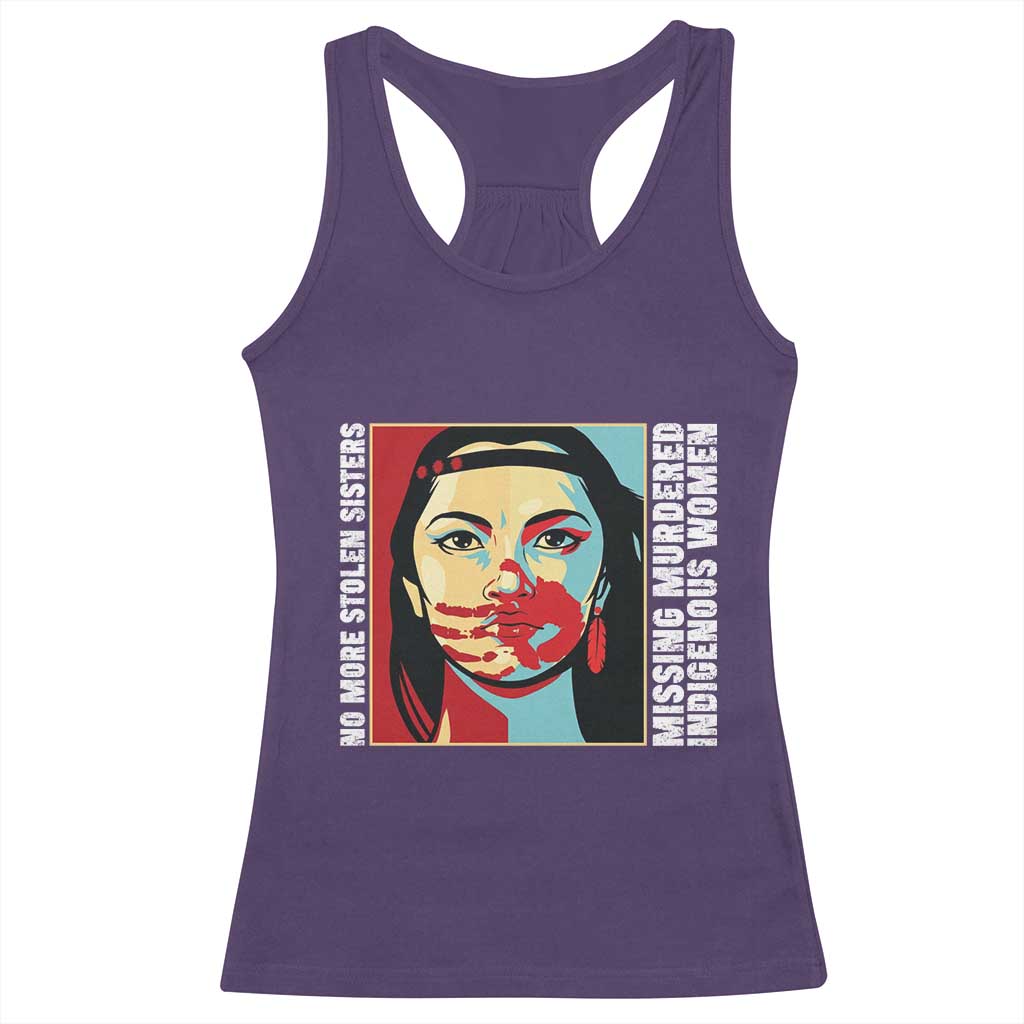 MMIW Awareness Support Racerback Tank Top Voices For Stolen Sisters Native American