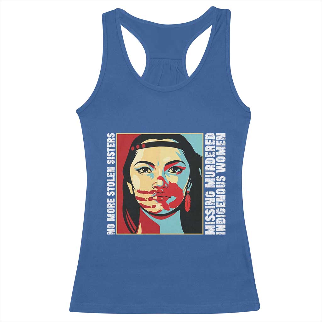 MMIW Awareness Support Racerback Tank Top Voices For Stolen Sisters Native American