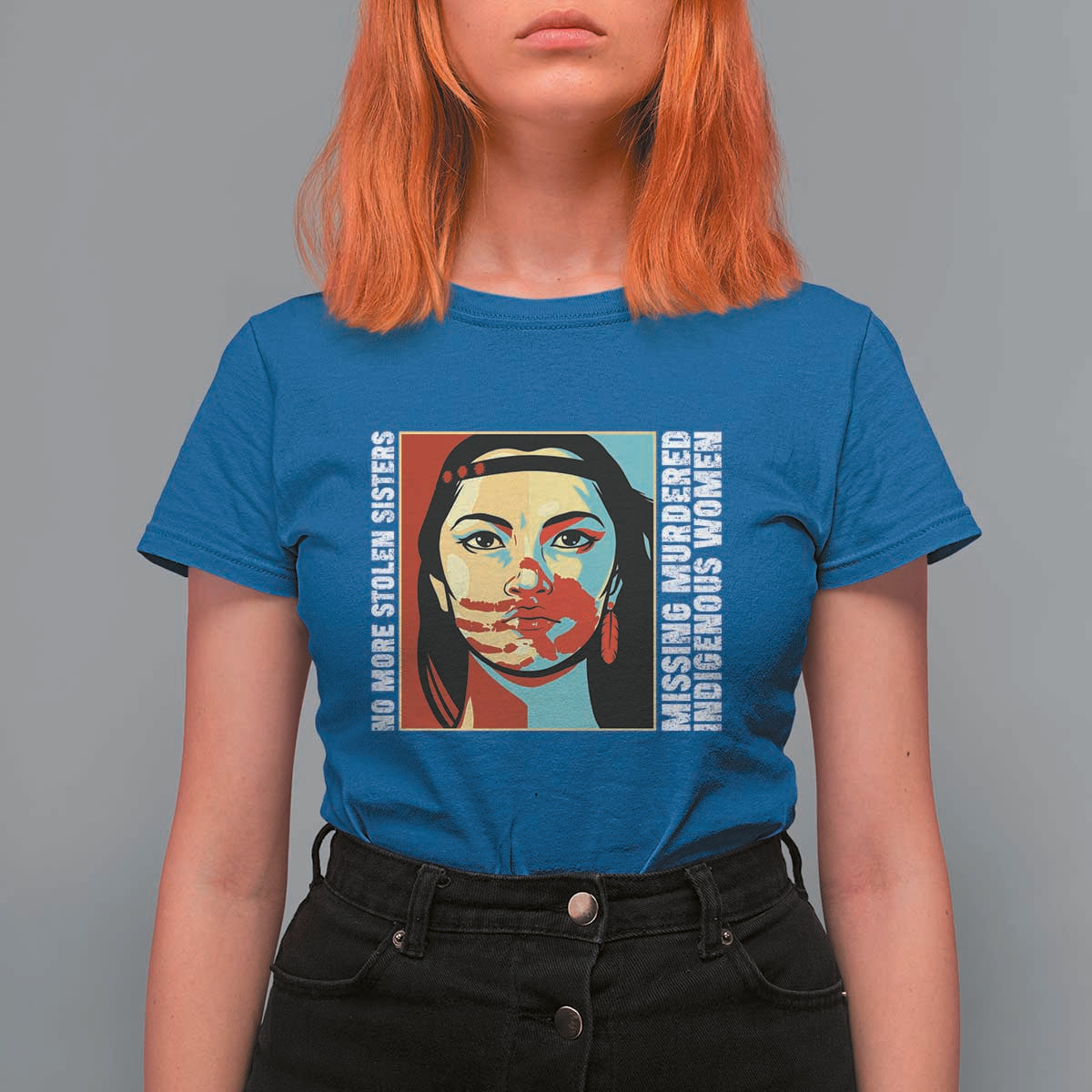 MMIW Awareness Support T Shirt For Women Voices For Stolen Sisters Native American
