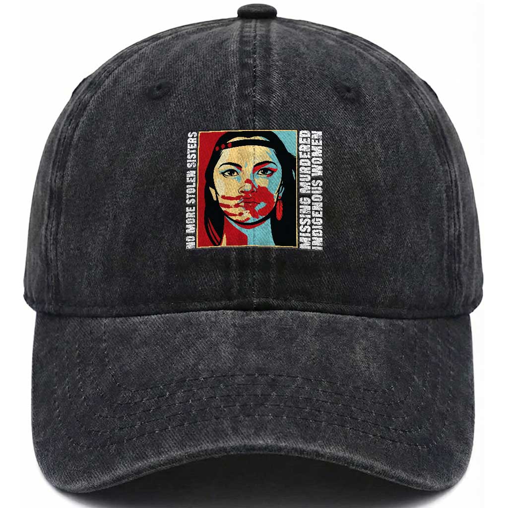 MMIW Awareness Support Washed Cotton Baseball Cap Voices For Stolen Sisters Native American