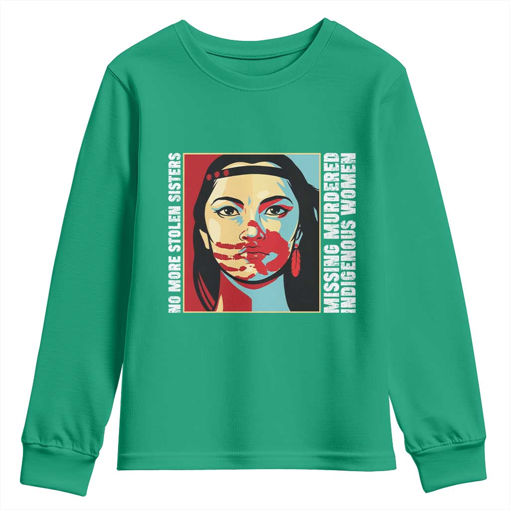 MMIW Awareness Support Youth Sweatshirt Voices For Stolen Sisters Native American