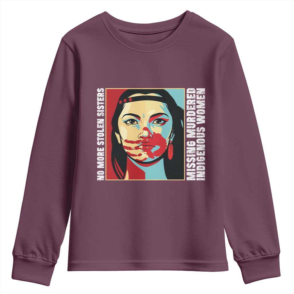 MMIW Awareness Support Youth Sweatshirt Voices For Stolen Sisters Native American
