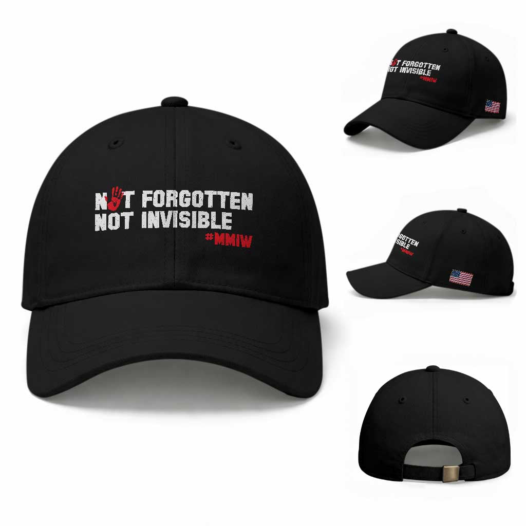 MMIW Awareness Baseball Cap Not Forgotten Not Invisible Indigenous Women