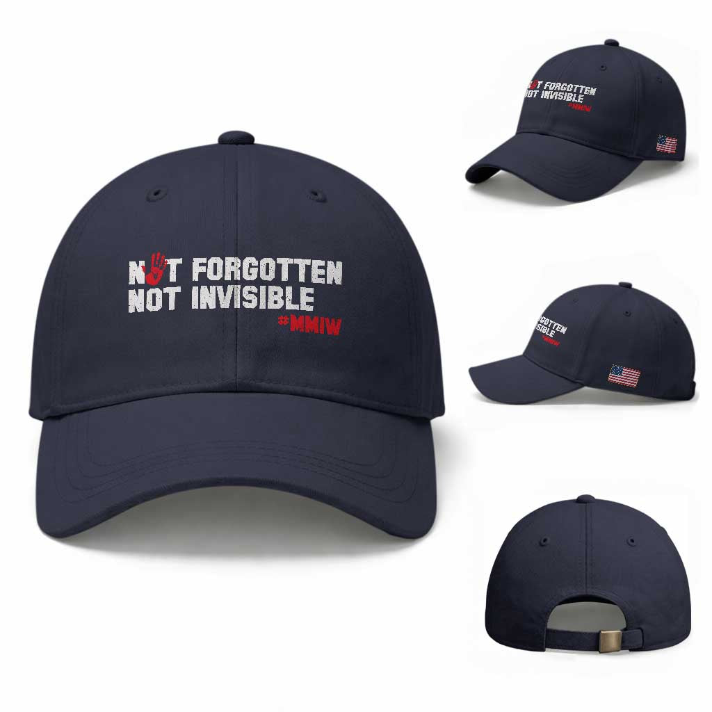 MMIW Awareness Baseball Cap Not Forgotten Not Invisible Indigenous Women