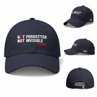 MMIW Awareness Baseball Cap Not Forgotten Not Invisible Indigenous Women