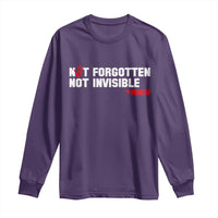 MMIW Awareness Long Sleeve Shirt Not Forgotten Not Invisible Indigenous Women