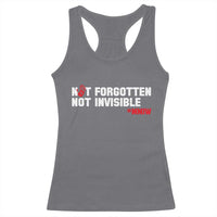 MMIW Awareness Racerback Tank Top Not Forgotten Not Invisible Indigenous Women
