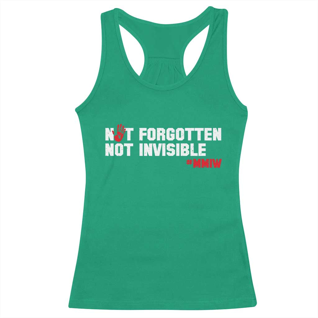 MMIW Awareness Racerback Tank Top Not Forgotten Not Invisible Indigenous Women
