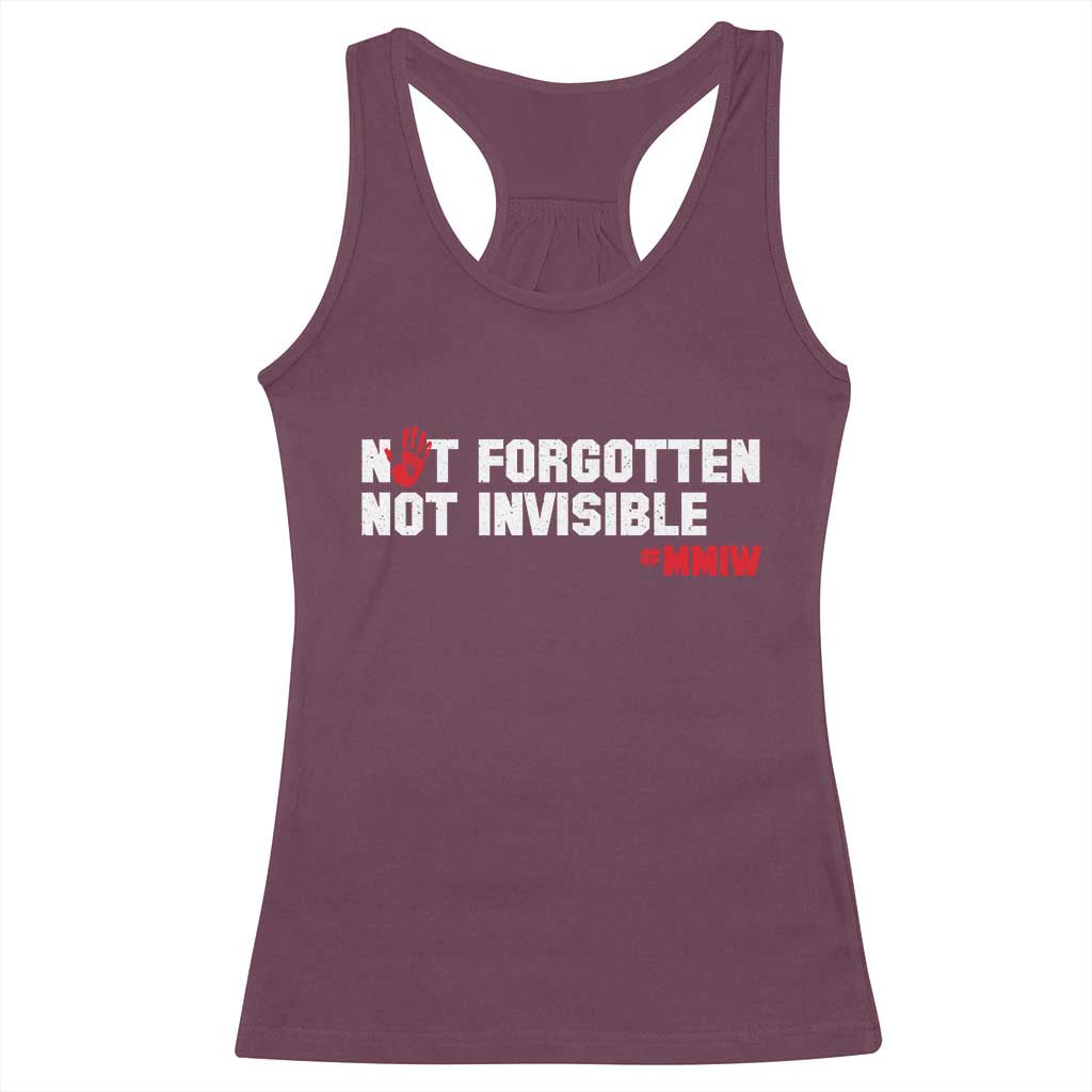 MMIW Awareness Racerback Tank Top Not Forgotten Not Invisible Indigenous Women