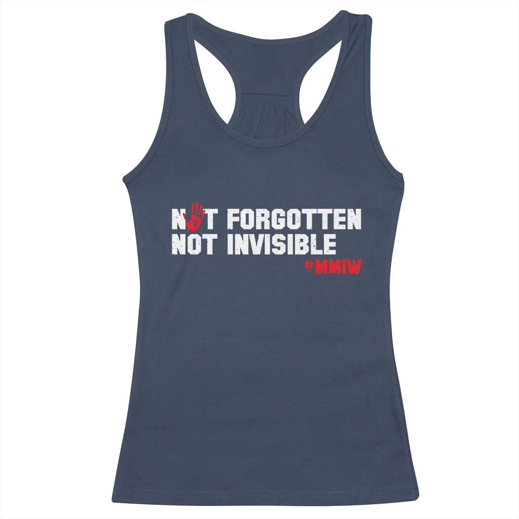 MMIW Awareness Racerback Tank Top Not Forgotten Not Invisible Indigenous Women