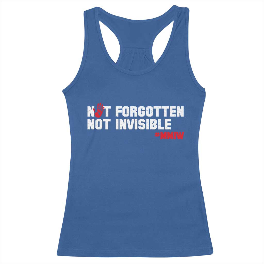 MMIW Awareness Racerback Tank Top Not Forgotten Not Invisible Indigenous Women