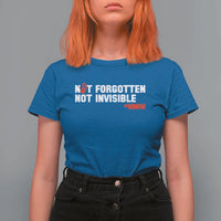 MMIW Awareness T Shirt For Women Not Forgotten Not Invisible Indigenous Women