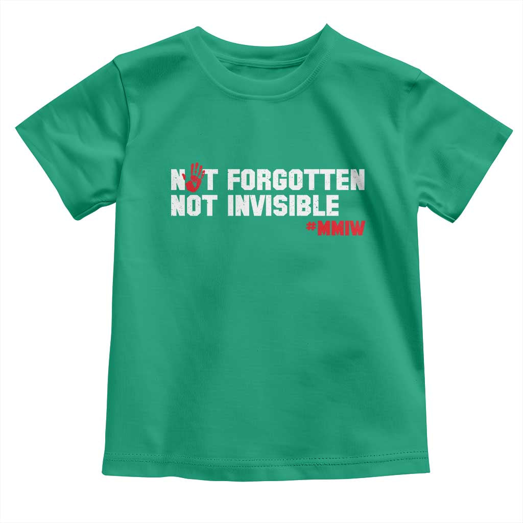 MMIW Awareness Toddler T Shirt Not Forgotten Not Invisible Indigenous Women