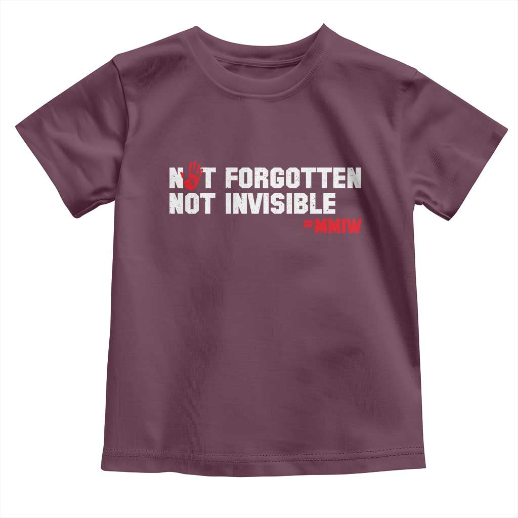MMIW Awareness Toddler T Shirt Not Forgotten Not Invisible Indigenous Women