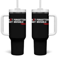 MMIW Awareness Tumbler With Handle Not Forgotten Not Invisible Indigenous Women