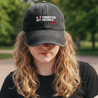 MMIW Awareness Washed Cotton Baseball Cap Not Forgotten Not Invisible Indigenous Women