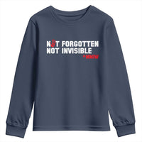 MMIW Awareness Youth Sweatshirt Not Forgotten Not Invisible Indigenous Women