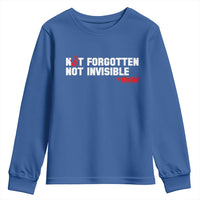 MMIW Awareness Youth Sweatshirt Not Forgotten Not Invisible Indigenous Women