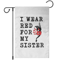 MMIW Awareness Month Native American Garden Flag I Wear Red For My Sister