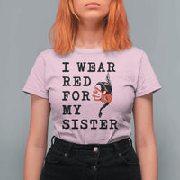 MMIW Awareness Month Native American T Shirt For Women I Wear Red For My Sister