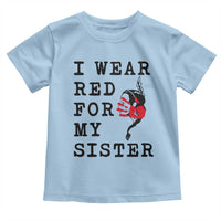 MMIW Awareness Month Native American Toddler T Shirt I Wear Red For My Sister