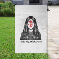MMIW Strong Resilient Indigenous Garden Flag Stand With Native Women Support