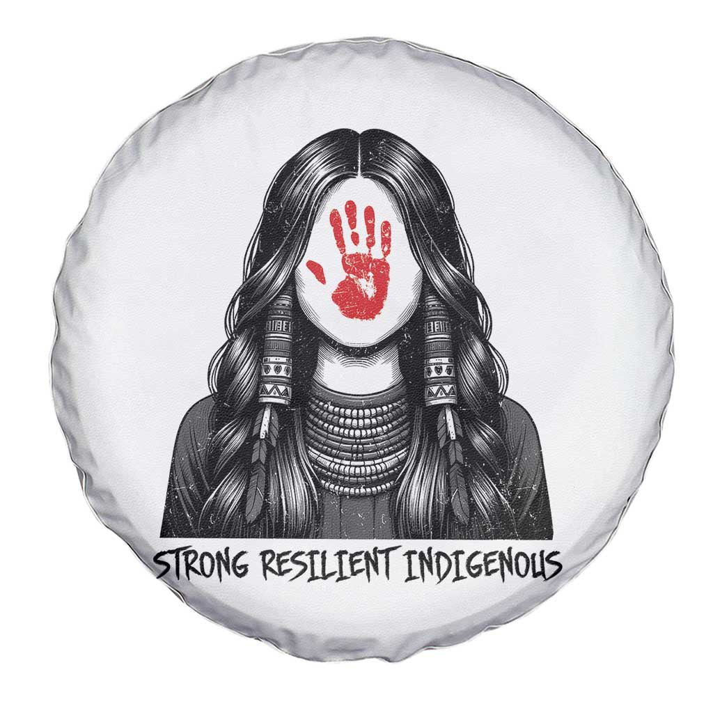 MMIW Strong Resilient Indigenous Spare Tire Cover Stand With Native Women Support