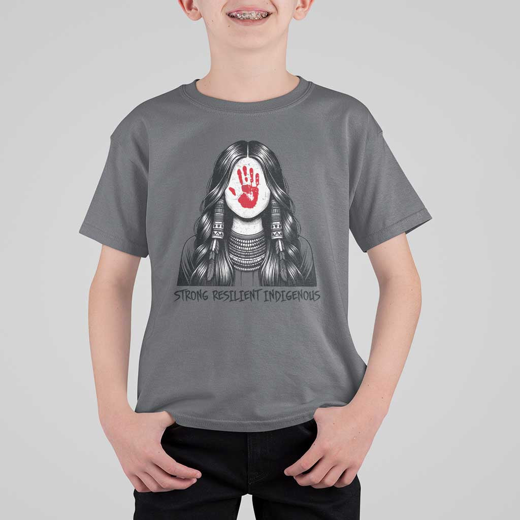 MMIW Strong Resilient Indigenous T Shirt For Kid Stand With Native Women Support