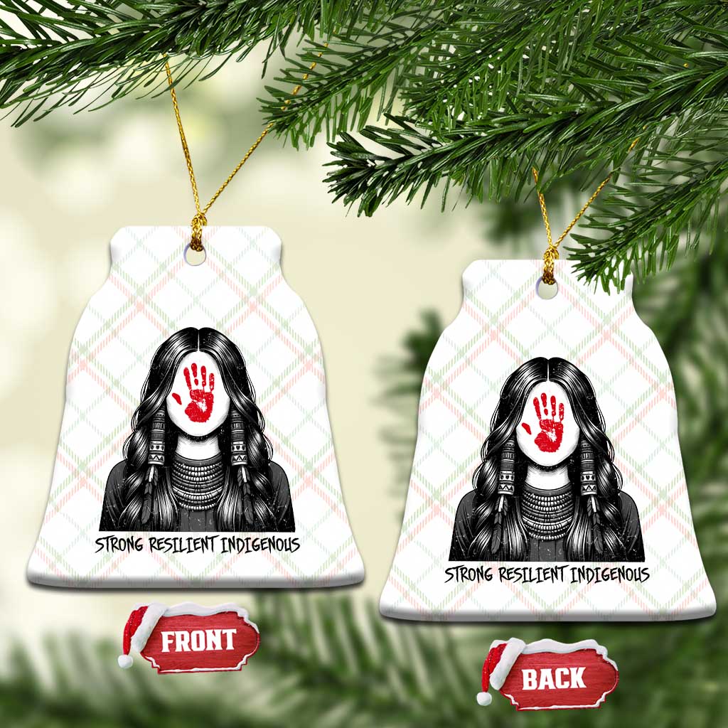MMIW Strong Resilient Indigenous Ceramic Ornament Stand With Native Women Support