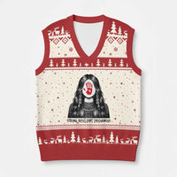 MMIW Strong Resilient Indigenous V-Neck Knit Sweater Vest Stand With Native Women Support