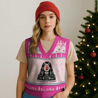 MMIW Strong Resilient Indigenous V-Neck Knit Sweater Vest Stand With Native Women Support