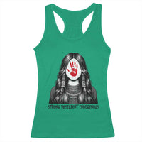 MMIW Strong Resilient Indigenous Racerback Tank Top Stand With Native Women Support