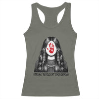 MMIW Strong Resilient Indigenous Racerback Tank Top Stand With Native Women Support
