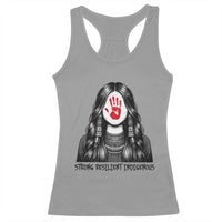 MMIW Strong Resilient Indigenous Racerback Tank Top Stand With Native Women Support