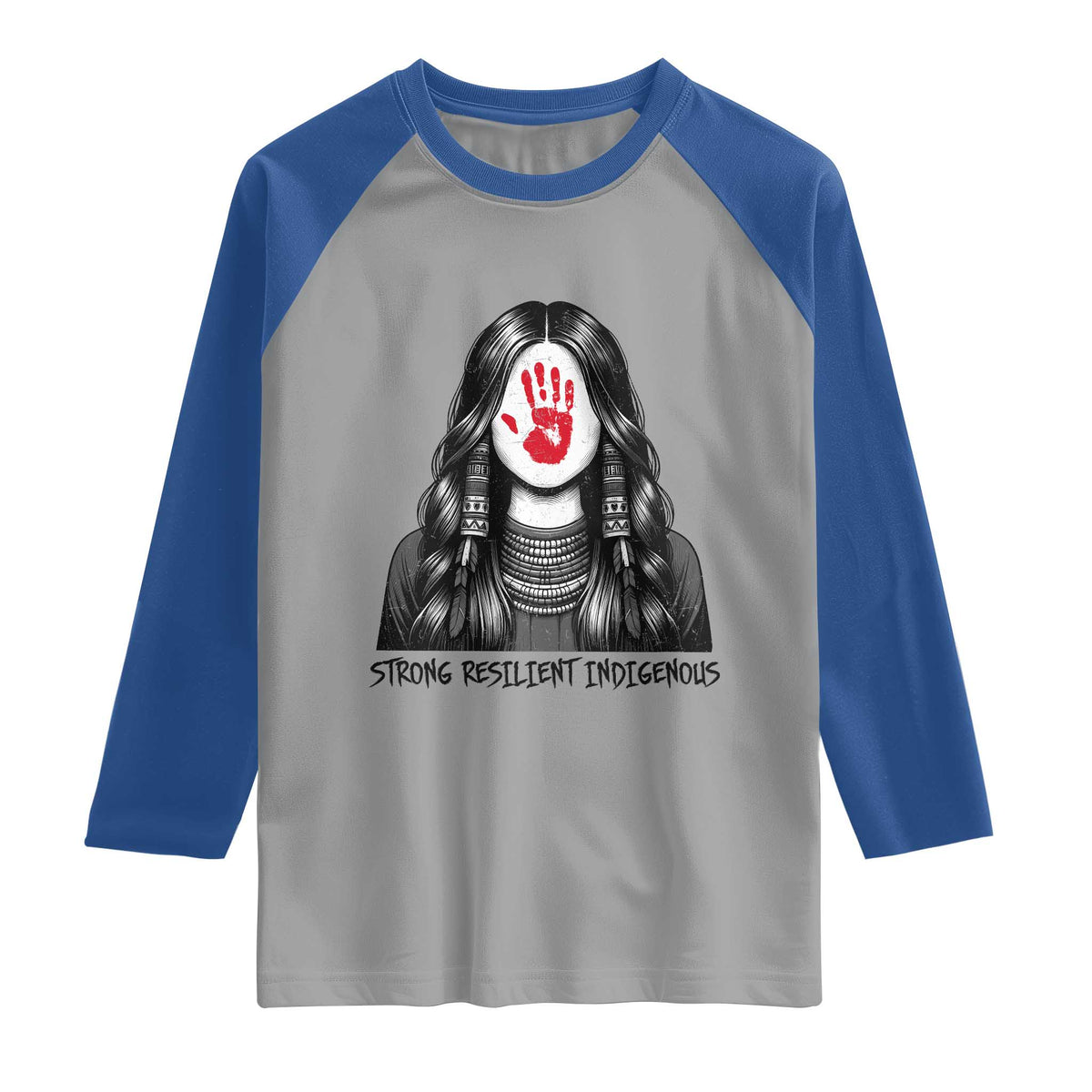 MMIW Strong Resilient Indigenous Raglan Shirt Stand With Native Women Support