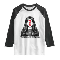 MMIW Strong Resilient Indigenous Raglan Shirt Stand With Native Women Support