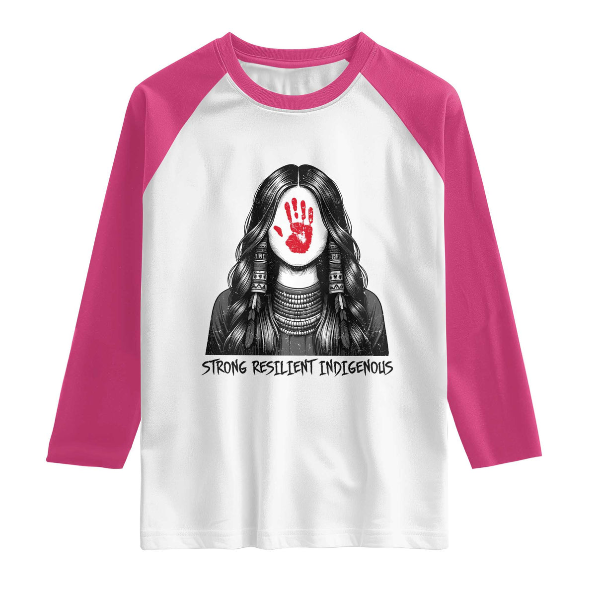 MMIW Strong Resilient Indigenous Raglan Shirt Stand With Native Women Support
