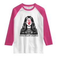 MMIW Strong Resilient Indigenous Raglan Shirt Stand With Native Women Support