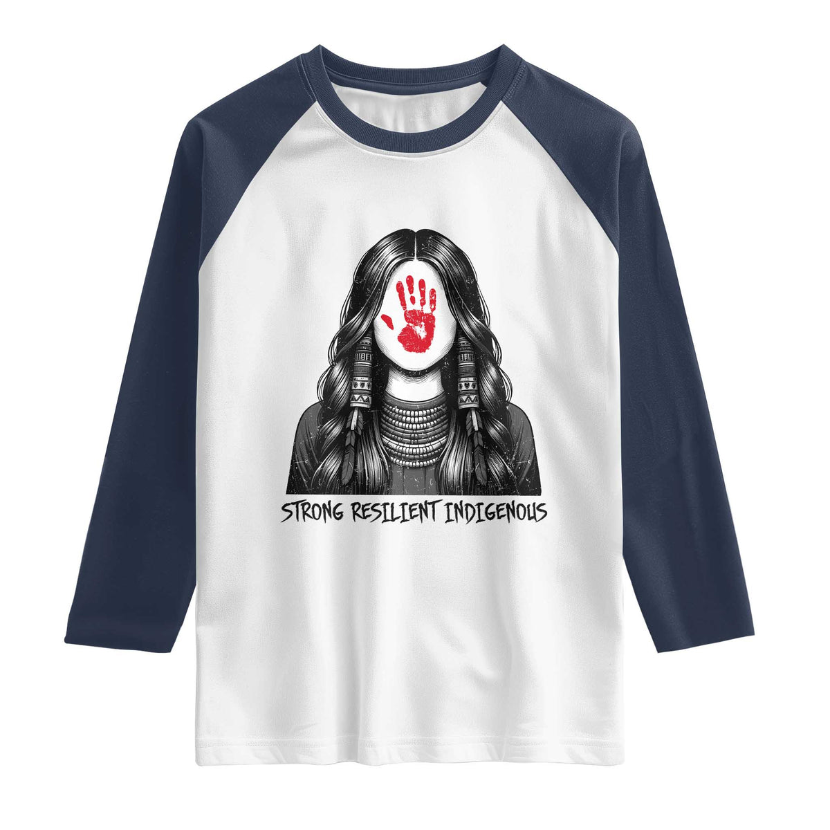MMIW Strong Resilient Indigenous Raglan Shirt Stand With Native Women Support