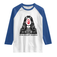 MMIW Strong Resilient Indigenous Raglan Shirt Stand With Native Women Support