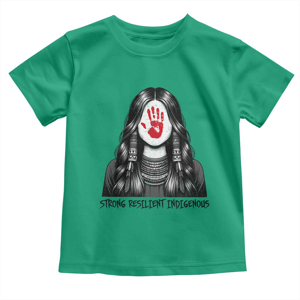 MMIW Strong Resilient Indigenous Toddler T Shirt Stand With Native Women Support