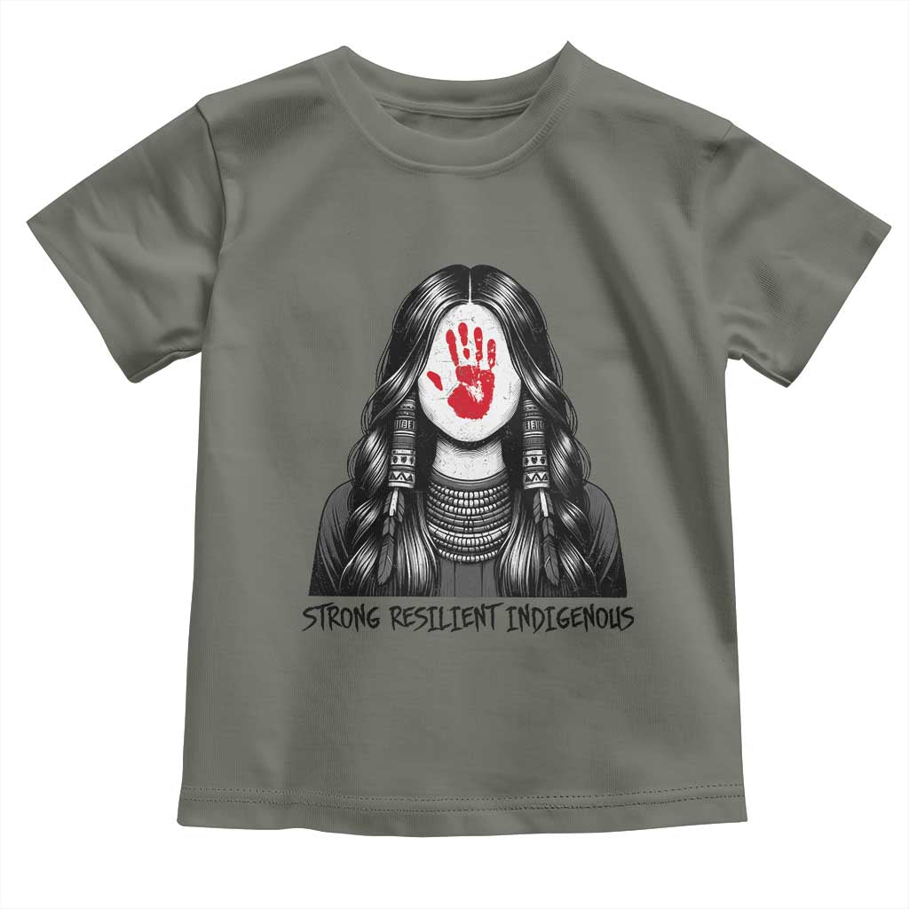 MMIW Strong Resilient Indigenous Toddler T Shirt Stand With Native Women Support