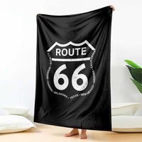 Vintage Route Highway 66 Road Trip Throw Blanket Mother Road All States