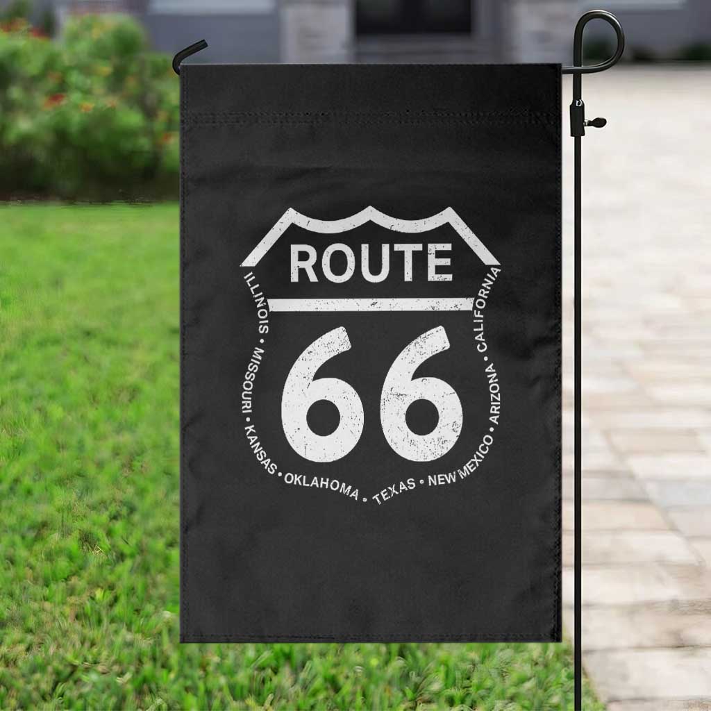 Vintage Route Highway 66 Road Trip Garden Flag Mother Road All States