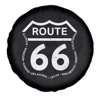 Vintage Route Highway 66 Road Trip Spare Tire Cover Mother Road All States