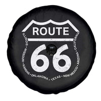 Vintage Route Highway 66 Road Trip Spare Tire Cover Mother Road All States