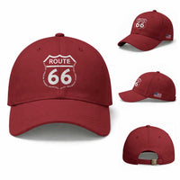 Vintage Route Highway 66 Road Trip Baseball Cap Mother Road All States