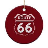 Vintage Route Highway 66 Road Trip Ceramic Ornament Mother Road All States